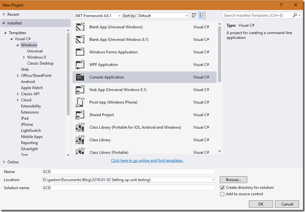 Setting up unit testing | MSDev.pro blog